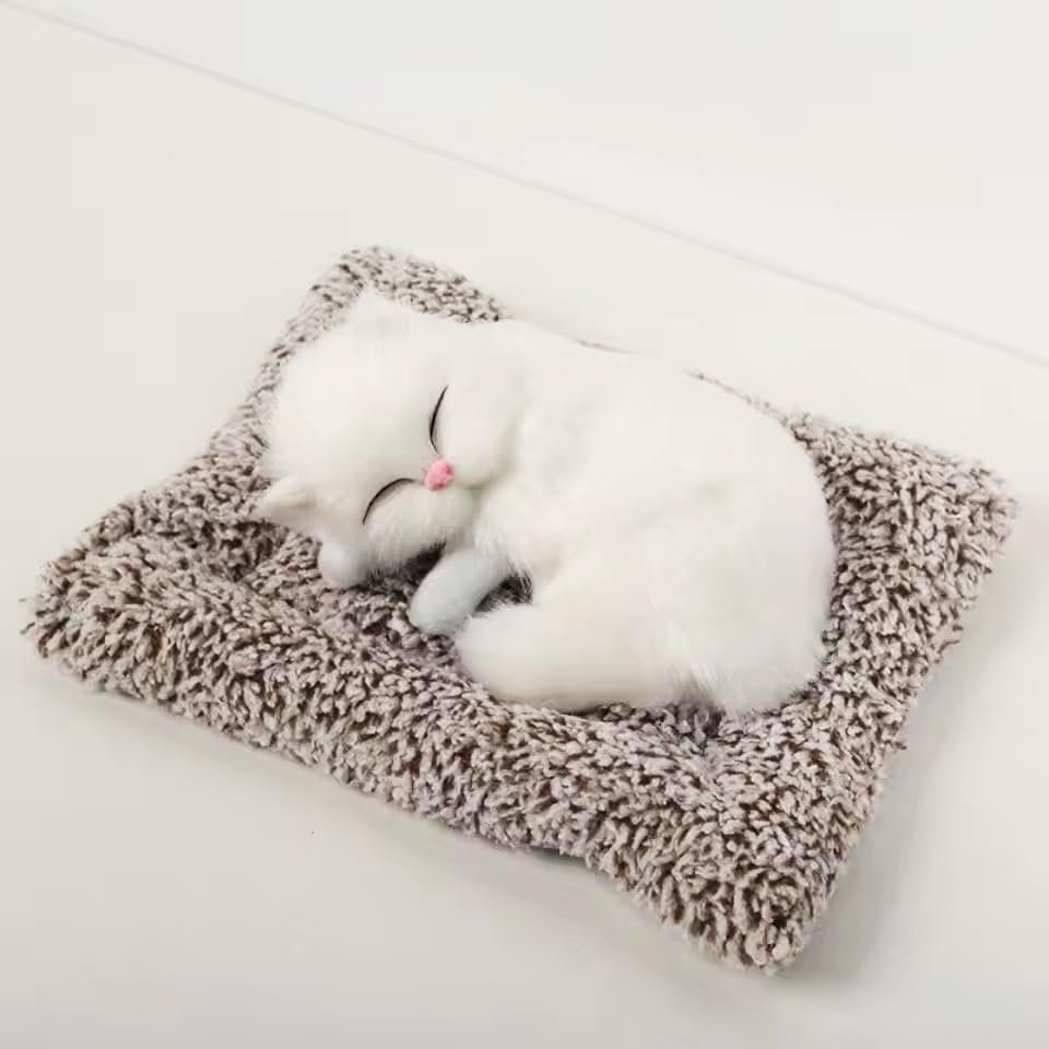 Sleeping Cat Plush Toy with Soft Cushion
