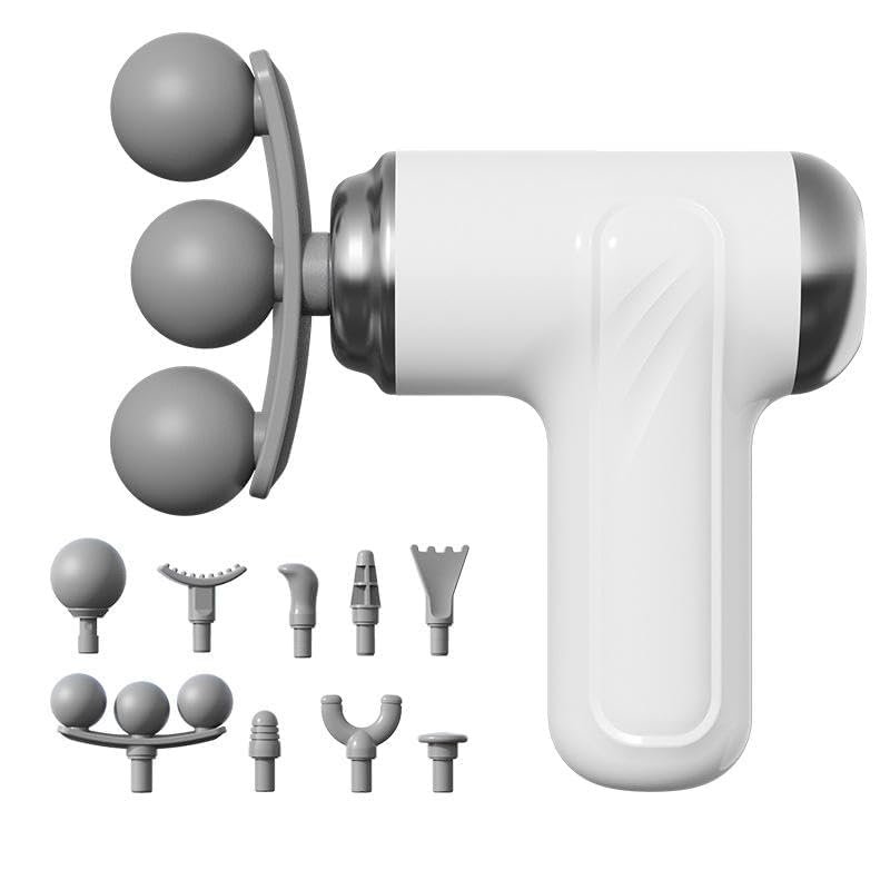 Massage gun for body pain with 3 massage head and 9 detachable heads