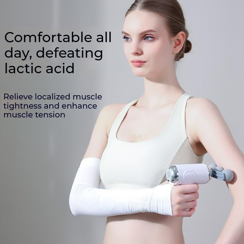 Massage gun for muscle tightness relief on arm